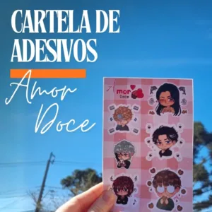 Cartela de Stickers Amor Doce