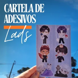 Cartela de Stickers Love and Deepspace - Lads